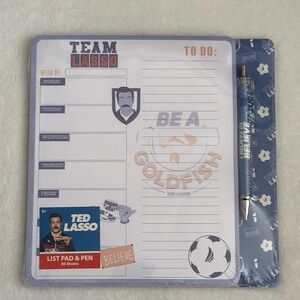Ted Lasso | Team Lasso Be A Goldfish Believe Weekly To Do List Pad Pen 80 Sheets